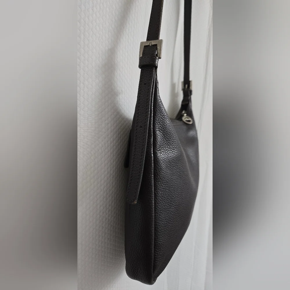 EUC Longchamp Brown Leather Shoulder Bag